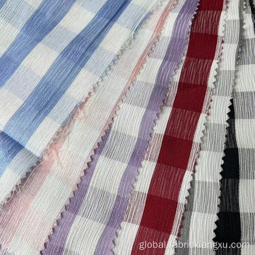 T Shirt Fabric Manufacturers polyester yarn dyed woven check twill shirt fabric Factory